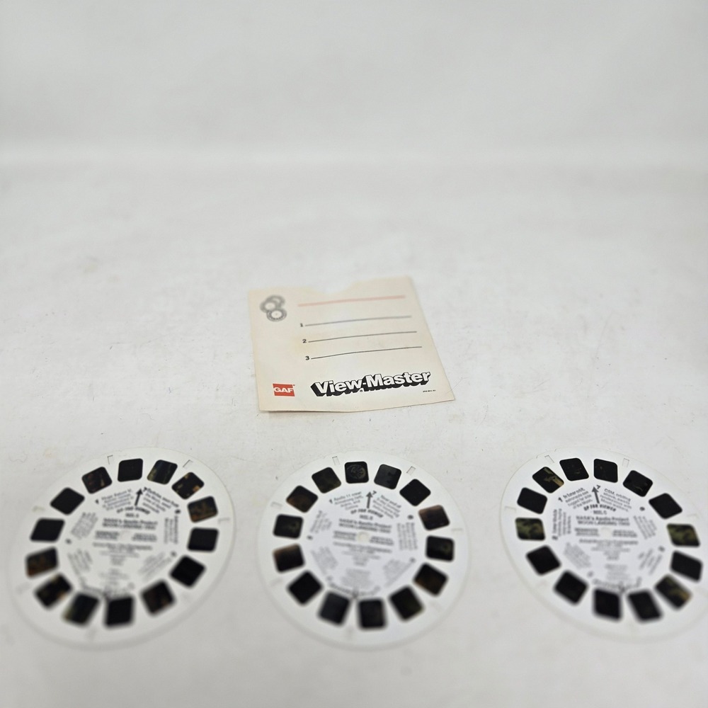 Vintage GAF View-Master NASA Apollo Project Moon Landing 1969 3-Reel Set 2029